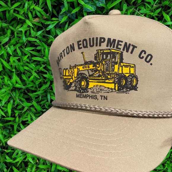 VTG Barton Equipment Co. Memphis Polyester Cotton Snapback Trucker Rope Hat - Picture 2 of 4
